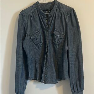 Zara denim  Button-Up Jean shirt
